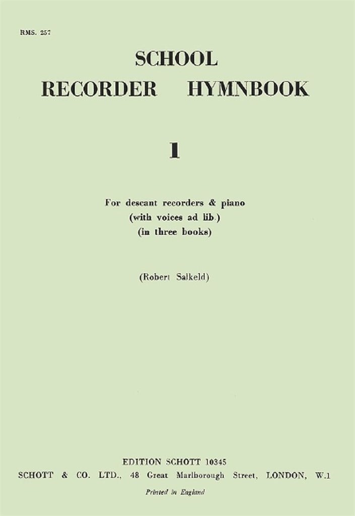 School Recorder Hymnbook Vol. 1
